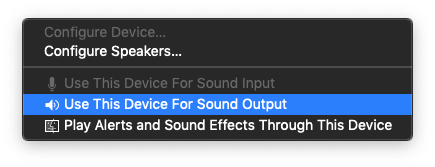 Use This Device For Sound Output