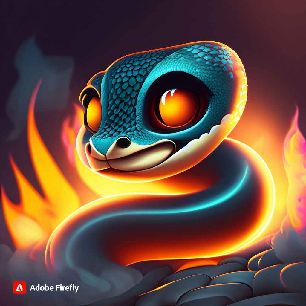 Firefly A cute snake on fire 38142.jpg