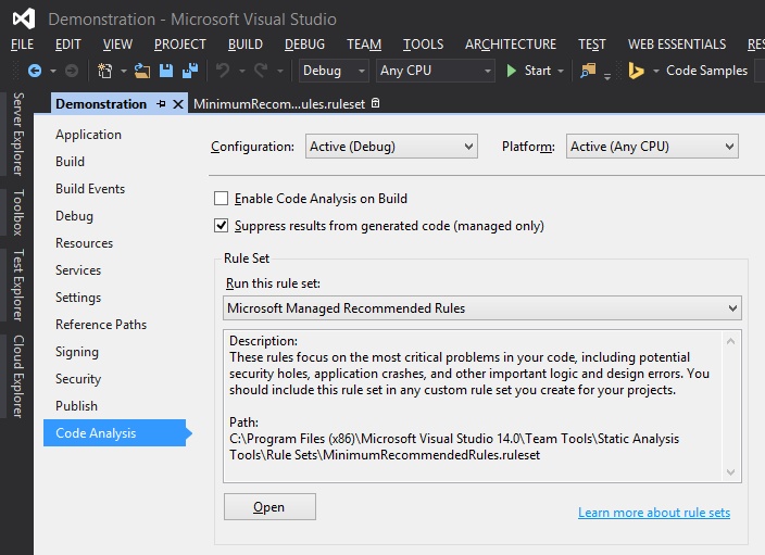 Assigning a Rule Set