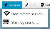 Session menu