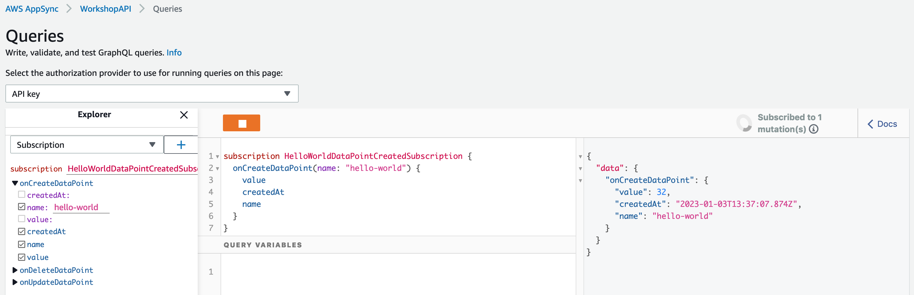appsync-console-oncreatedatapoint-subscription-example-3.png