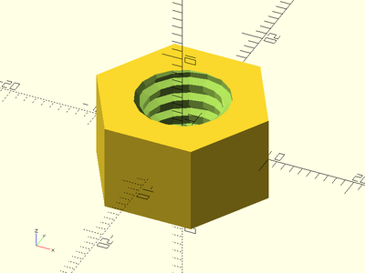 trapezoidal_threaded_nut() Example 2