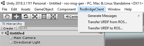 ROSbridge in Unity